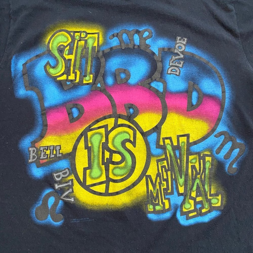 Vtg Bell Biv Devoe Tee Shirt Concert Tour 80s 90s Hip Hop Soul Rap R&B Missprint - Picture 7 of 12